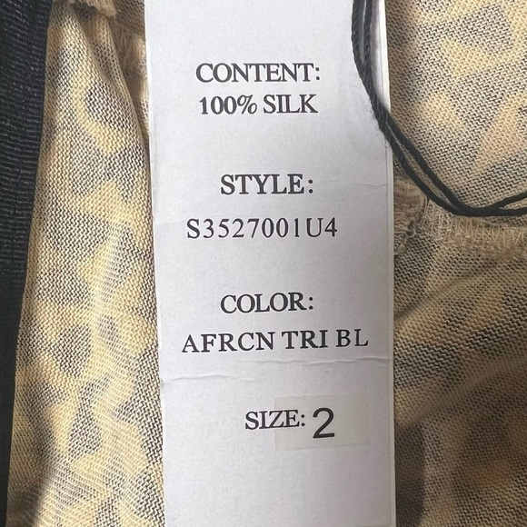 DIANE VON FURSTENBERG Silk Mini Skirt Tan Black Tribal Printed Size 2 DVF NWT - Picture 8 of 10